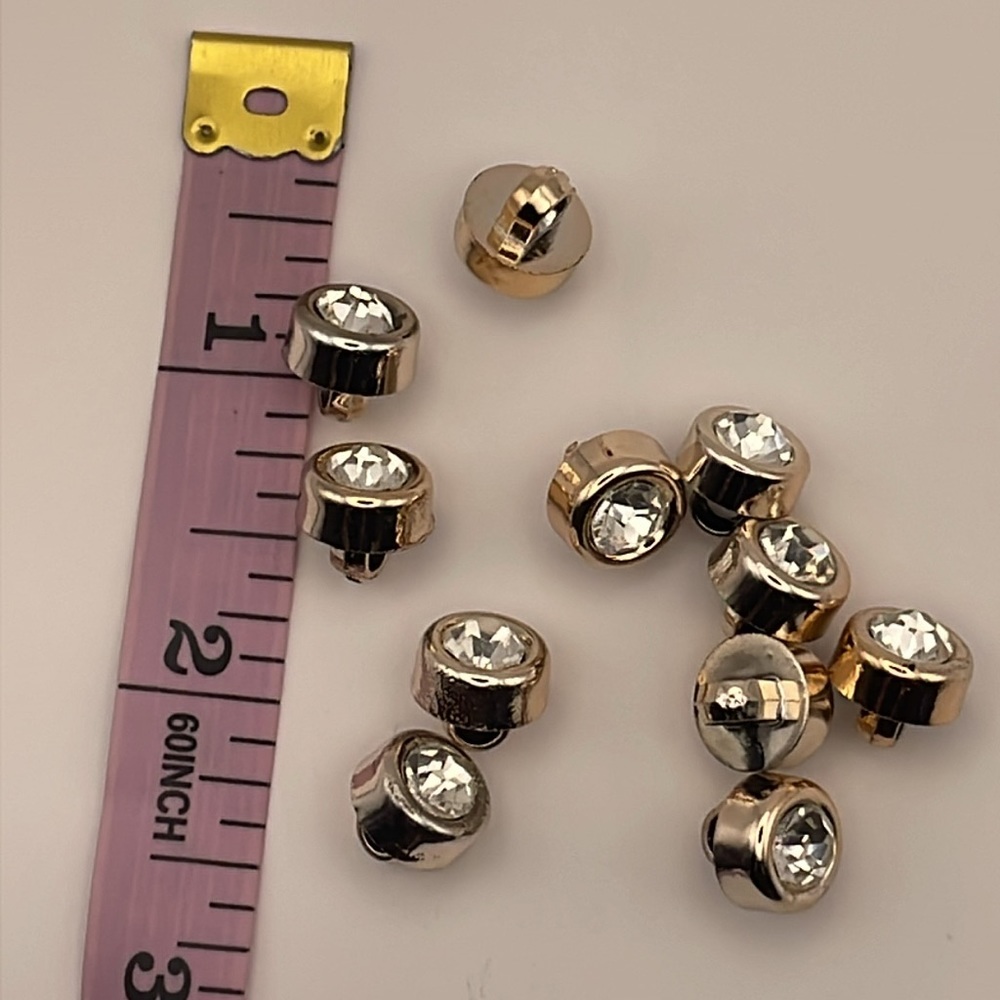 Assorted Plastic Gold Tone Faux Pearl Buttons - Picture 10 of 14